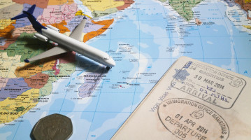 Mauritius cartina e timbri aeroportuali