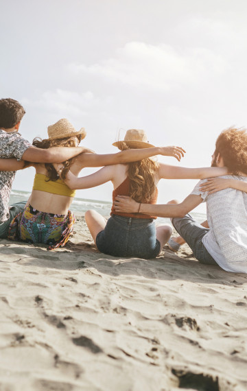 caraibi amici in spiaggia