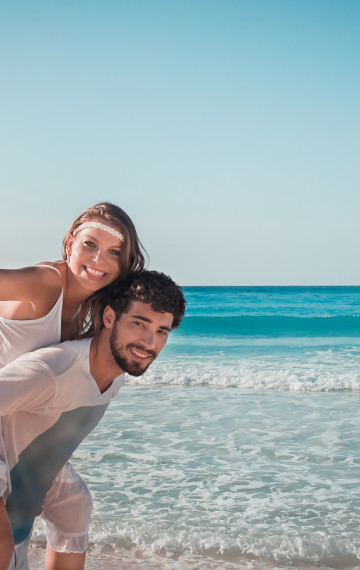 messico coppia in spiaggia