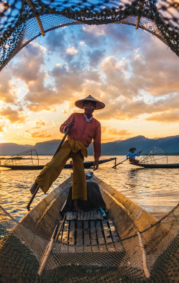 Pescatore in Myanmar