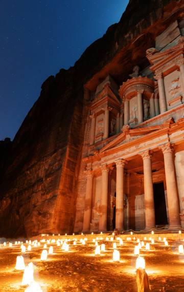 giordania petra by night