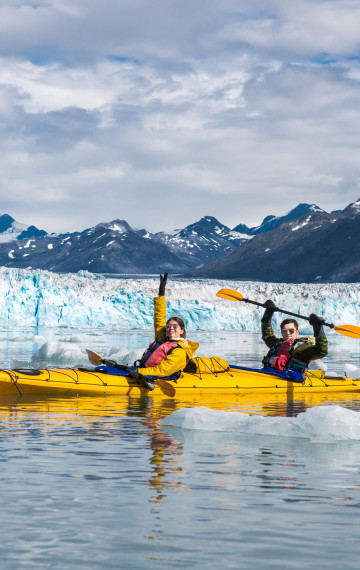 stati uniti kayak tra i ghiacci
