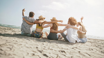 caraibi amici in spiaggia