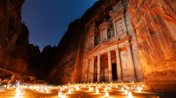 giordania petra by night