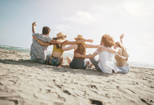 caraibi amici in spiaggia