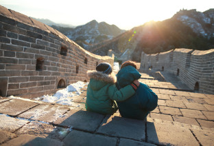 cina coppia grande muraglia