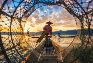 Pescatore in Myanmar