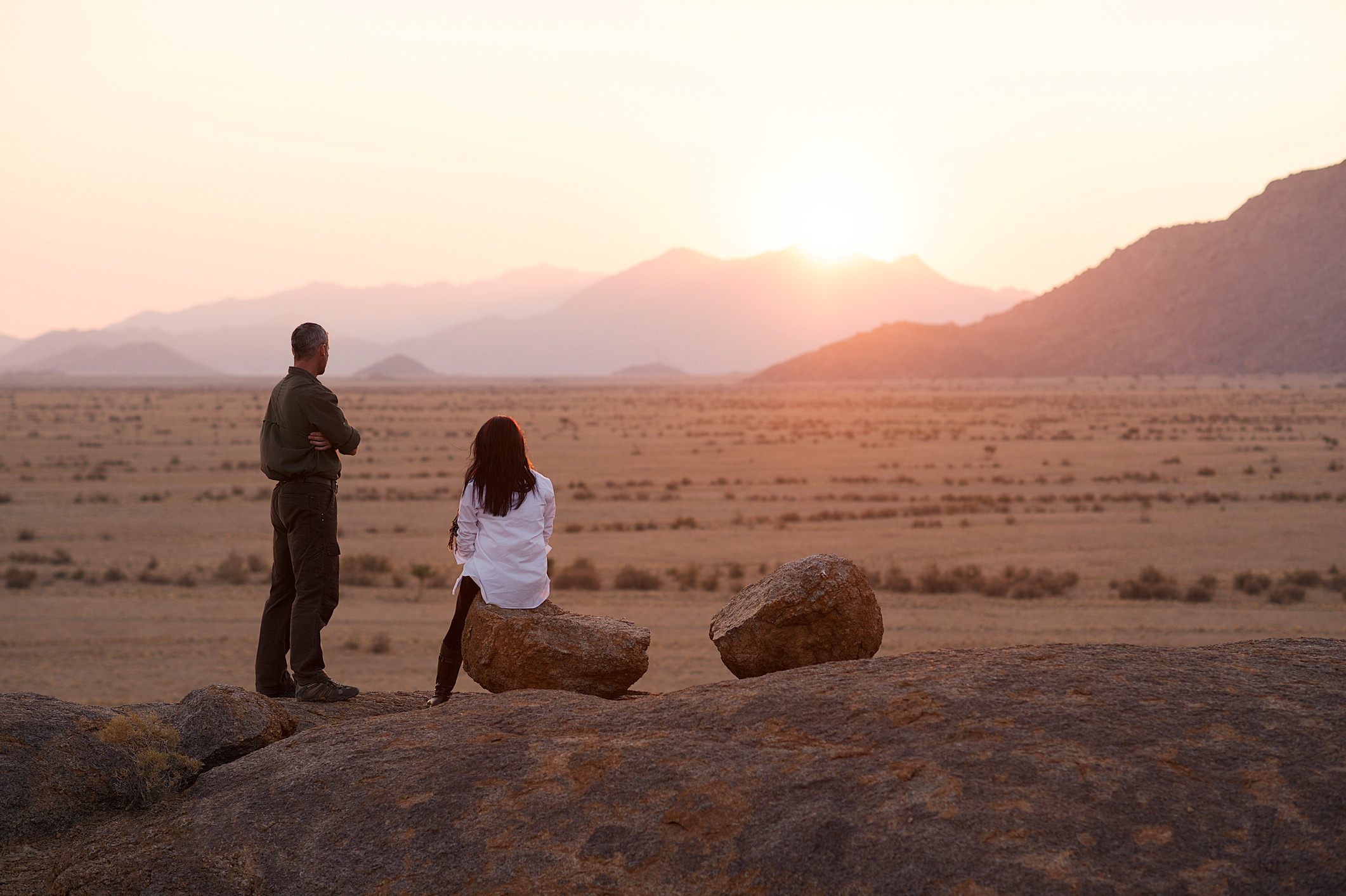 namibia coppia nel deserto