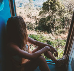 ragazza treno sri lanka 