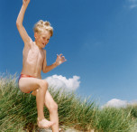 danimarca bambino in spiaggia