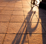 svezia ombra di bicicletta