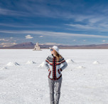 bolivia turista sulle saline