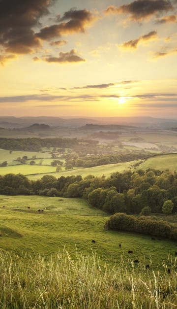 inghilterra tramonto nel dorset