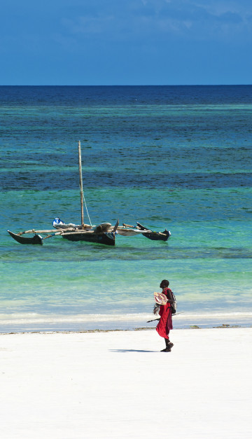 Kenya Masai in spiaggia