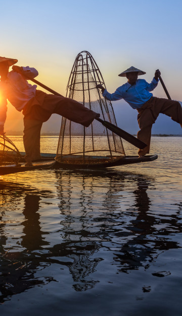 Pescatori in Myanmar