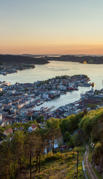 norvegia bergen dall'alto