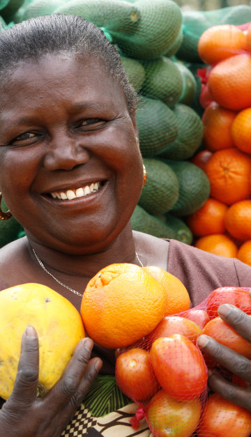 sudafrica venditrice di frutta 