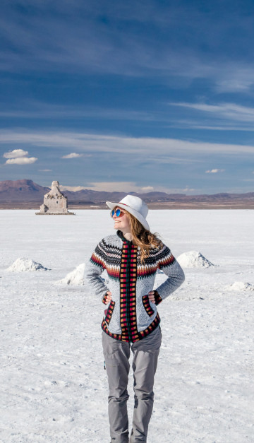 bolivia turista sulle saline