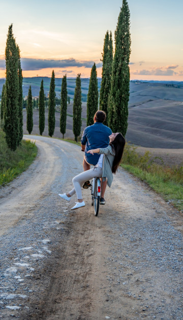 italia coppia in bici