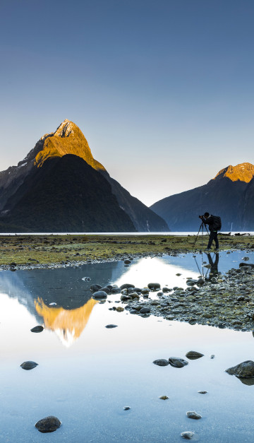 nuova zelanda montagne riflesse