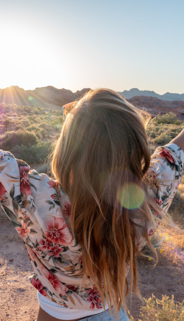 stati uniti ragazza nel deserto